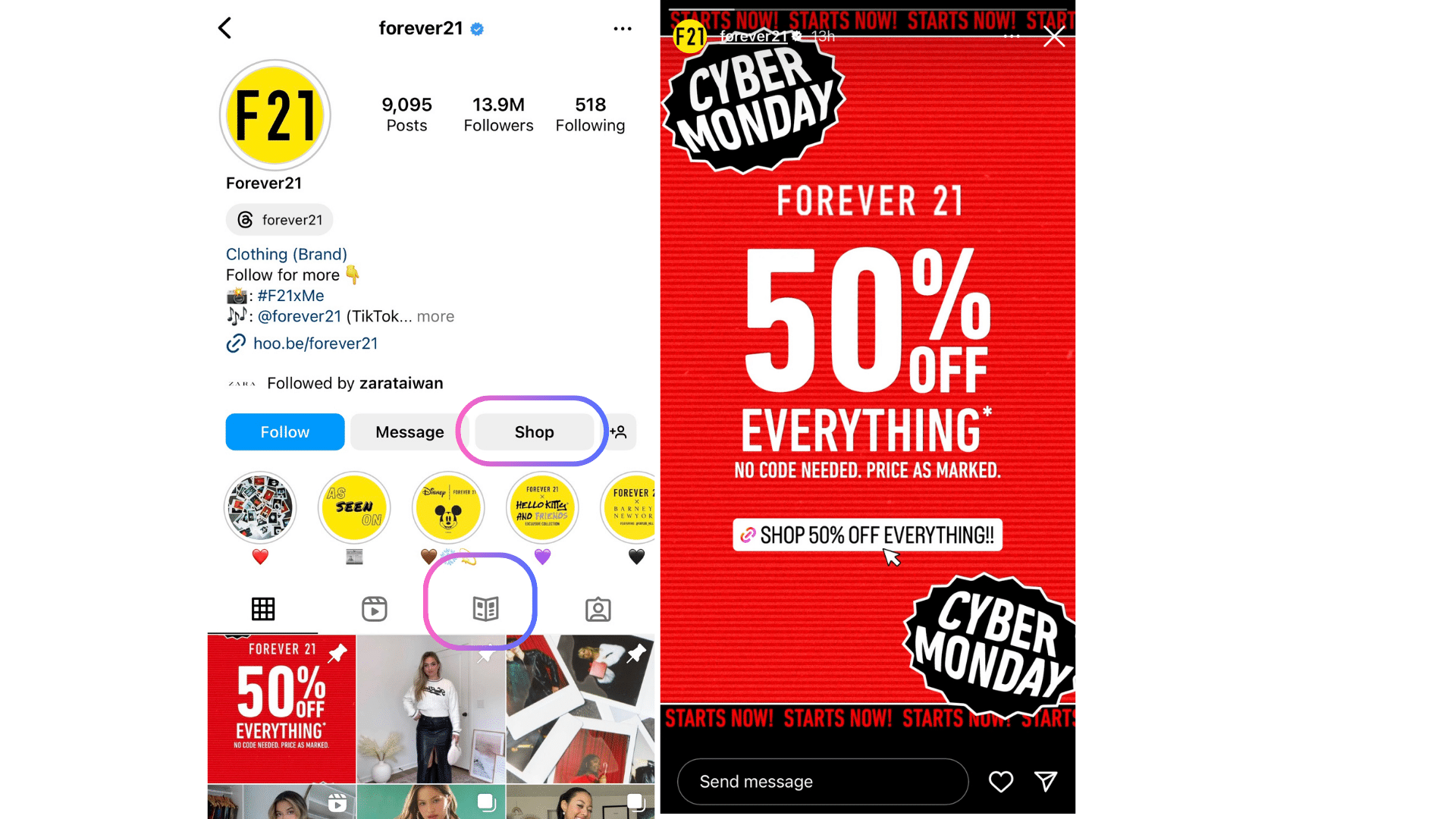 IG 帳號內的商店功能
